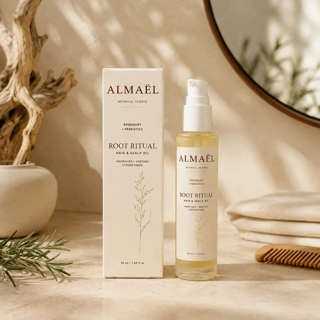 ALMAËL ROOT RITUAL — Rituel salle de bain, huile cheveux et cuir chevelu